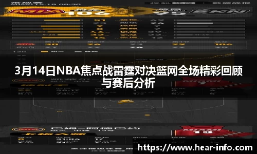 3月14日NBA焦点战雷霆对决篮网全场精彩回顾与赛后分析